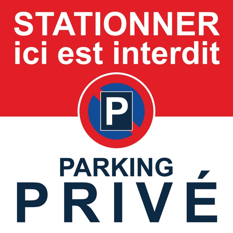 autocollant parking privé