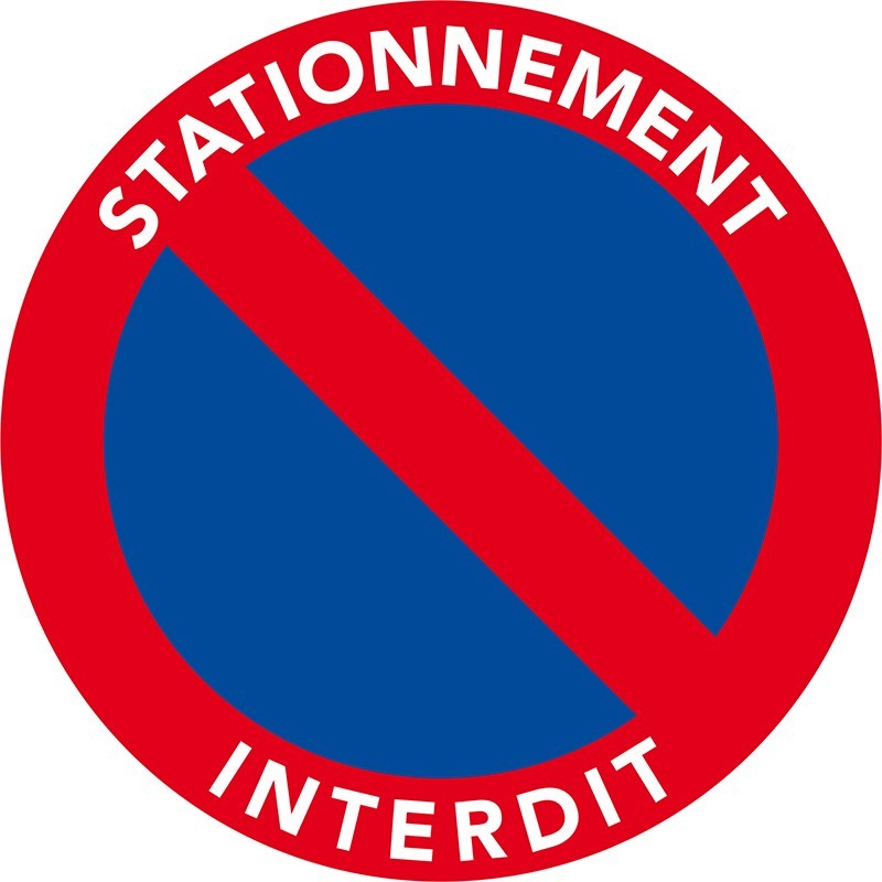 Stickers, autocollants de stationnement interdit